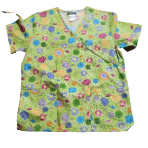 Flower scrub top size medium
